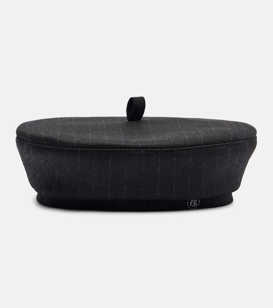 ruslan baginskiy pinstriped wool-blend beret