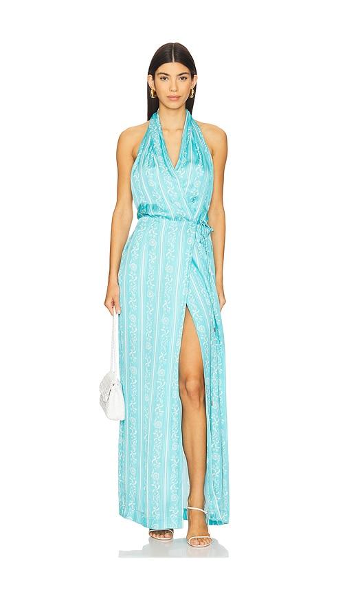 sabina musayev alesia dress in blue. - size l (also in s, m)