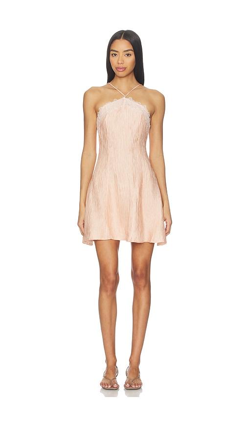 sabina musayev melia dress in peach. - size l (also in s, m)