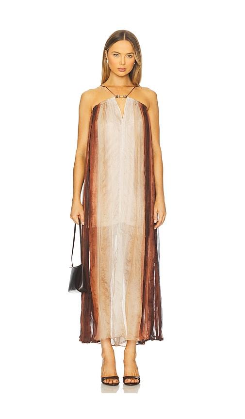 sabina musayev nella dress in cream,brown. - size l (also in s, m)