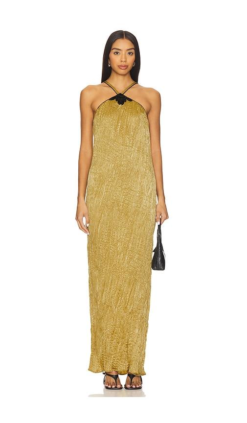sabina musayev nicole dress in yellow. - size l (also in s)
