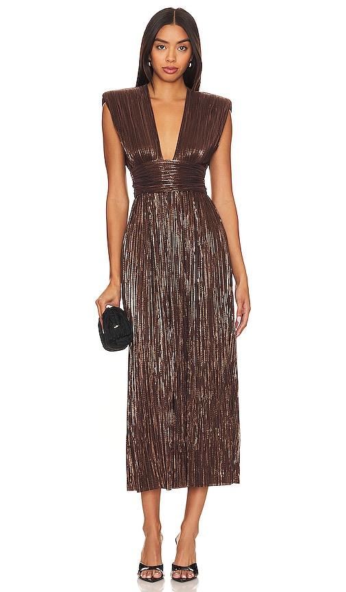 sabina musayev tinka dress in brown. - size m (also in s, xs, xl)