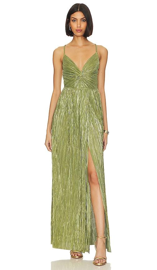 sabina musayev viva dress in olive. - size l (also in s, xs, m)