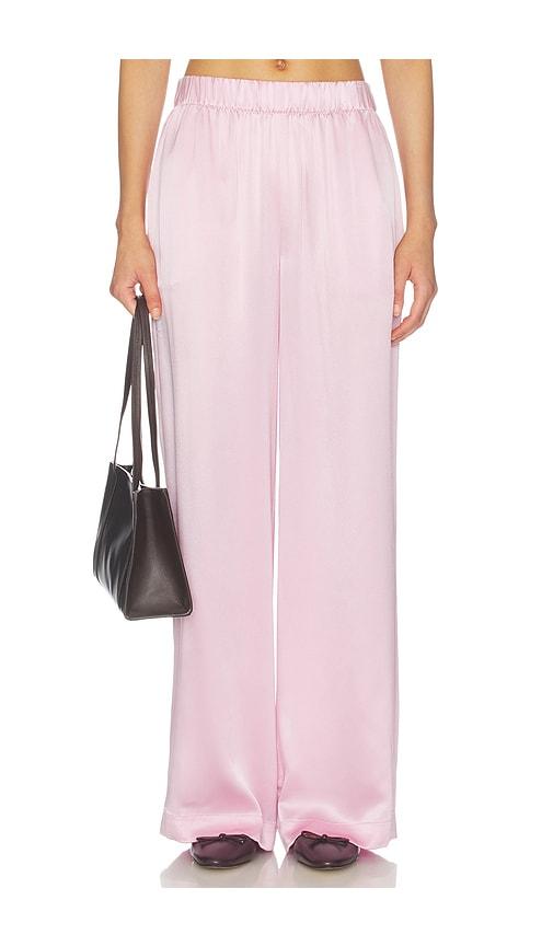 sablyn brynn high rise pull on wide leg pant in pink. - size m (also in xs, s)