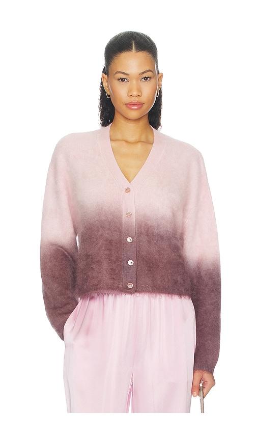 sablyn jolie cropped ombre crewneck sweater in pink. - size l (also in xs, s, m)