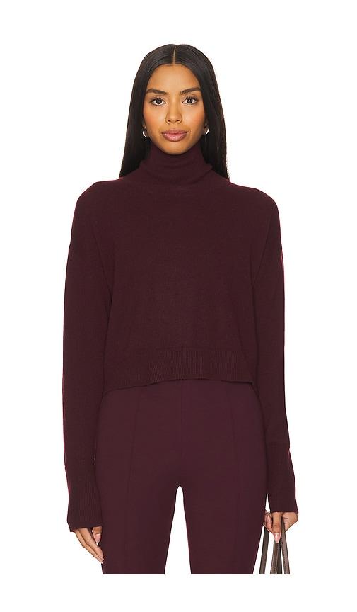 sablyn sable turtleneck sweater in burgundy. - size l (also in m, xs)