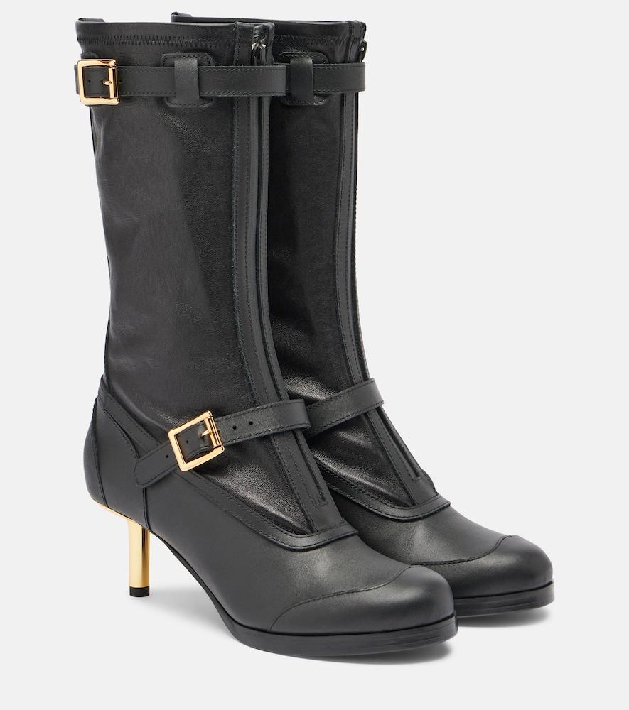 sacai aviator leather boots