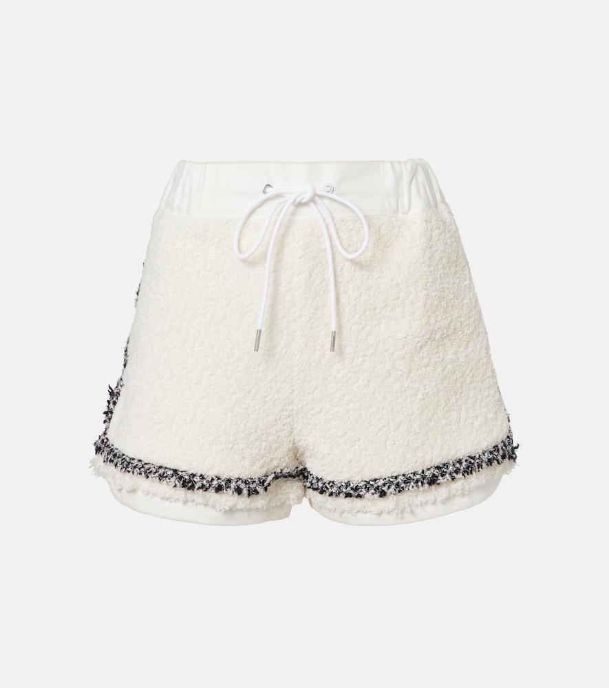 sacai bouclé shorts