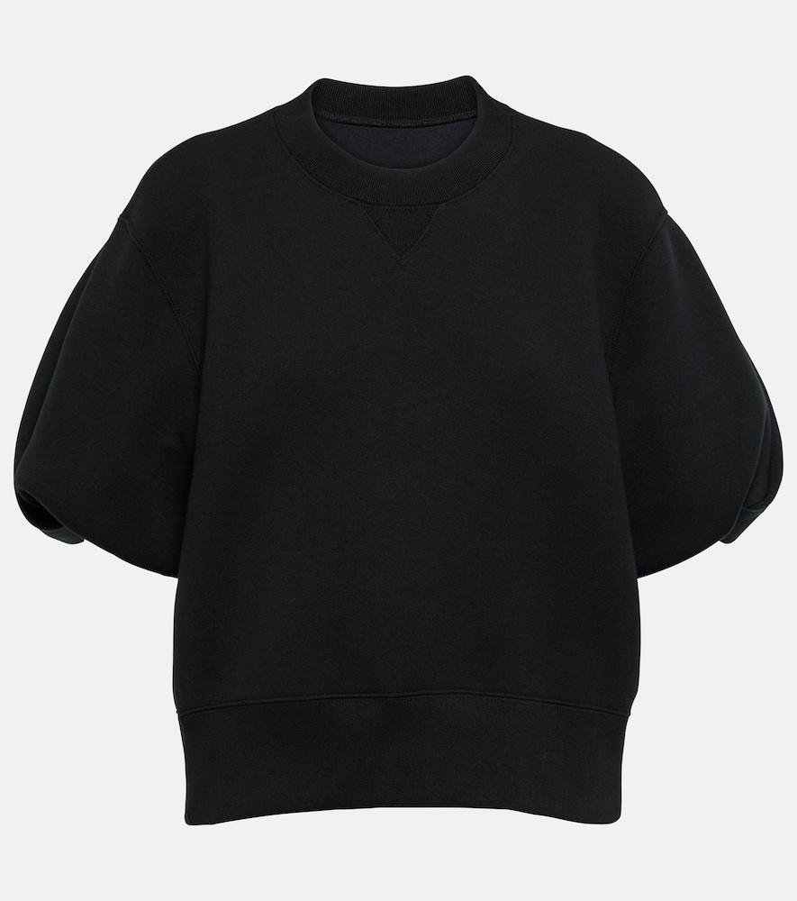 sacai cotton-blend jersey sweatshirt