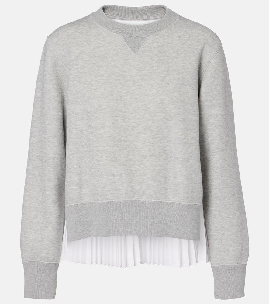 sacai cotton-blend sweatshirt