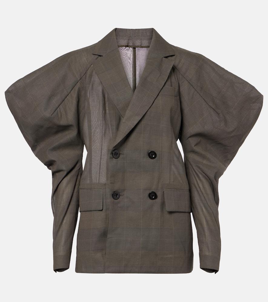 sacai cotton voile blazer