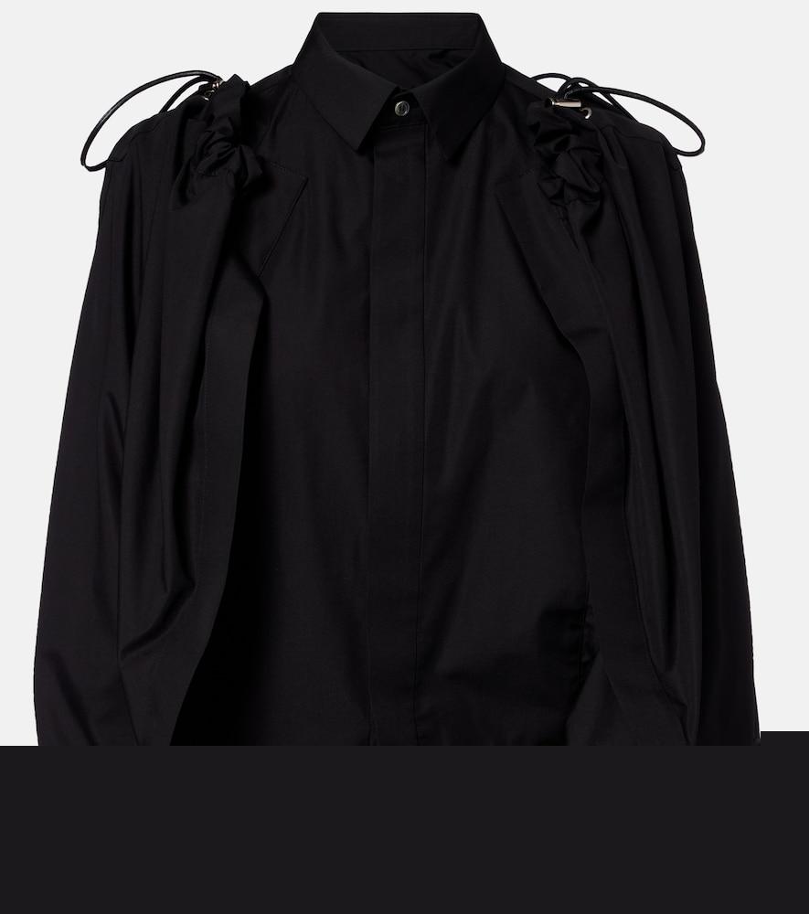 sacai gathered shirt