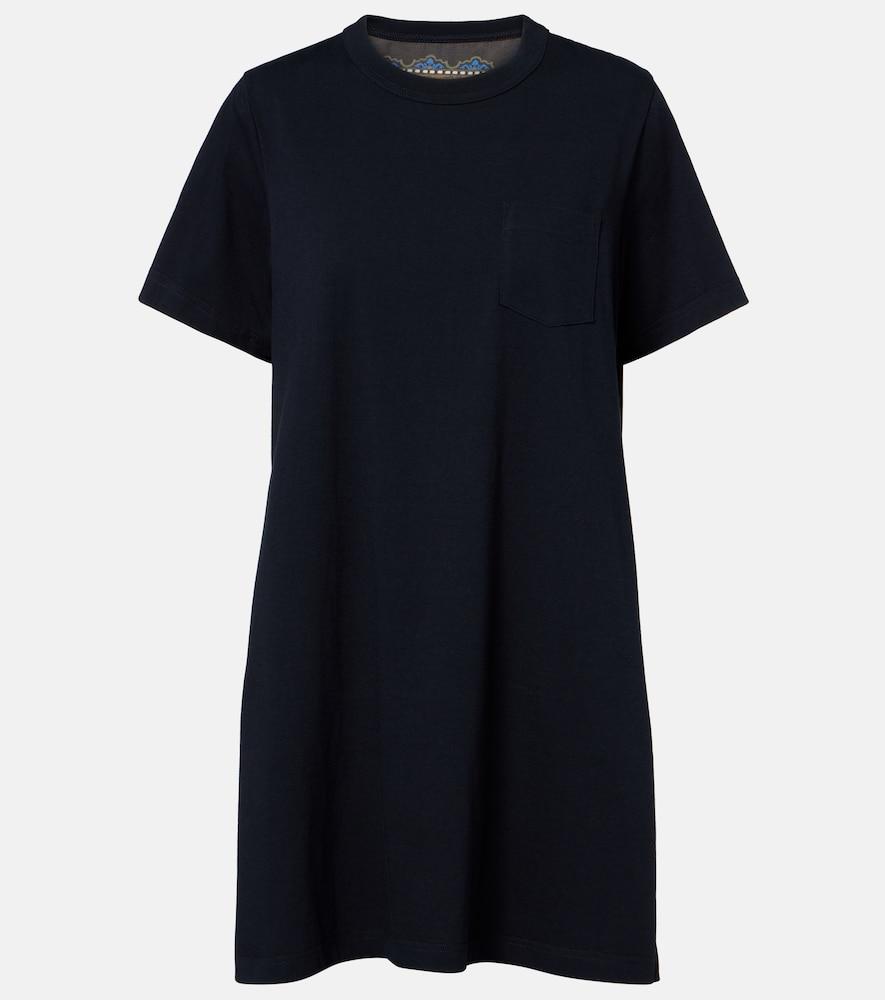 sacai paisley paneled minidress