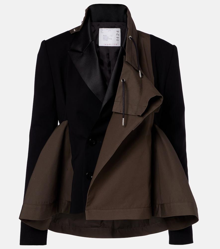 sacai paneled blouson jacket