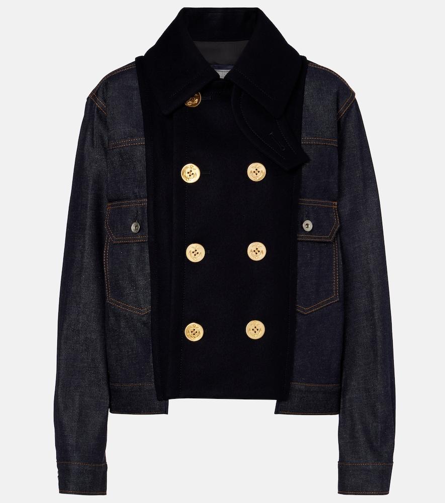 sacai paneled denim jacket