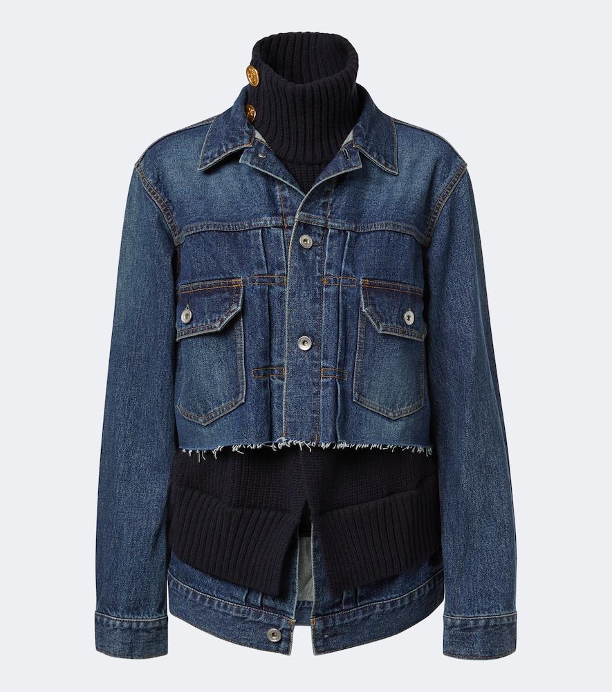 sacai paneled denim jacket
