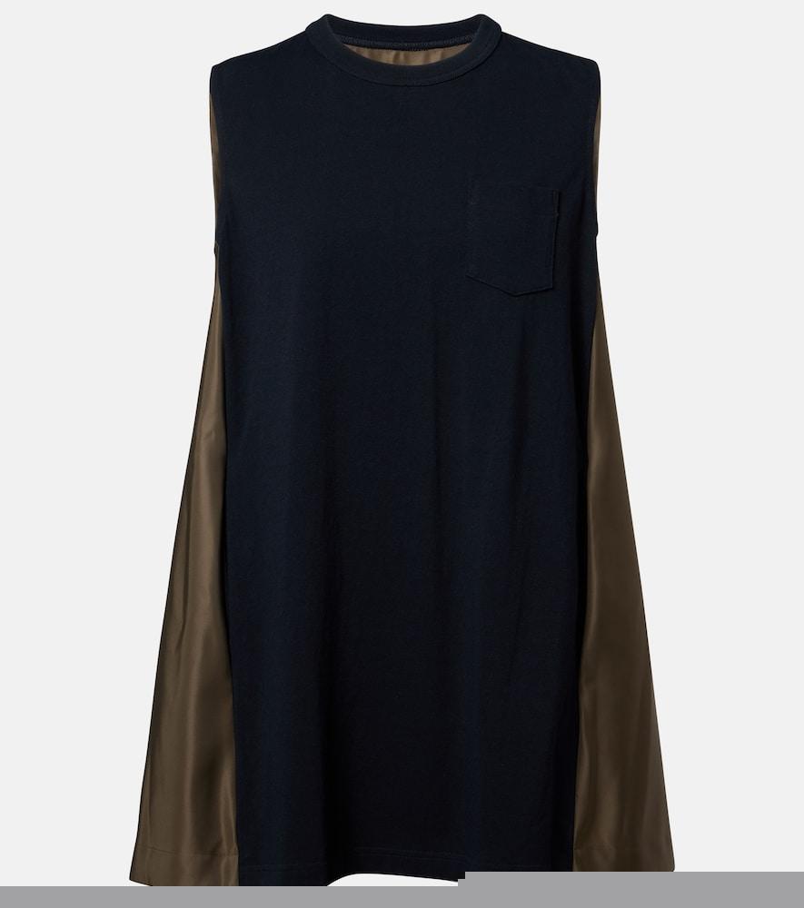 sacai paneled minidress