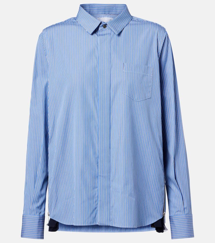 sacai paneled poplin shirt