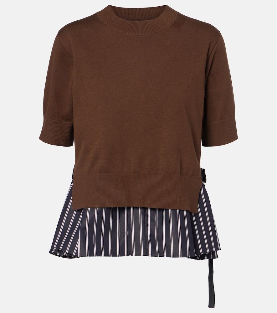 sacai paneled top