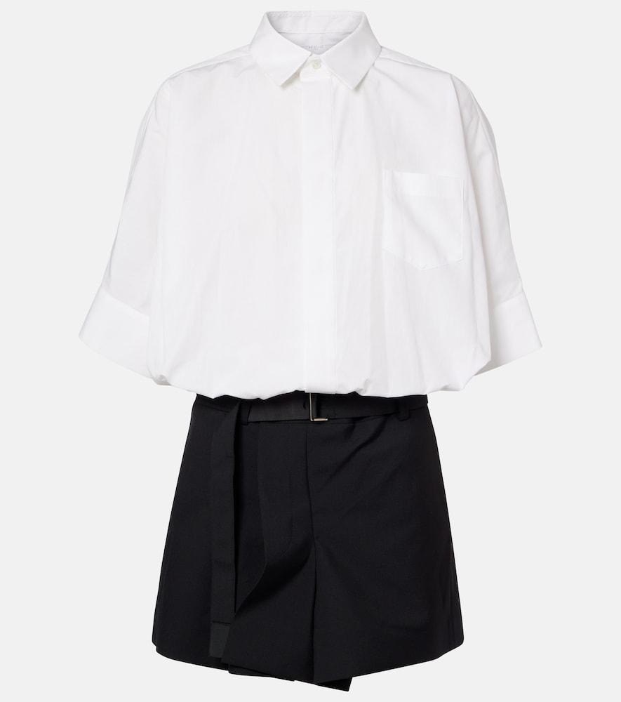 sacai poplin minidress
