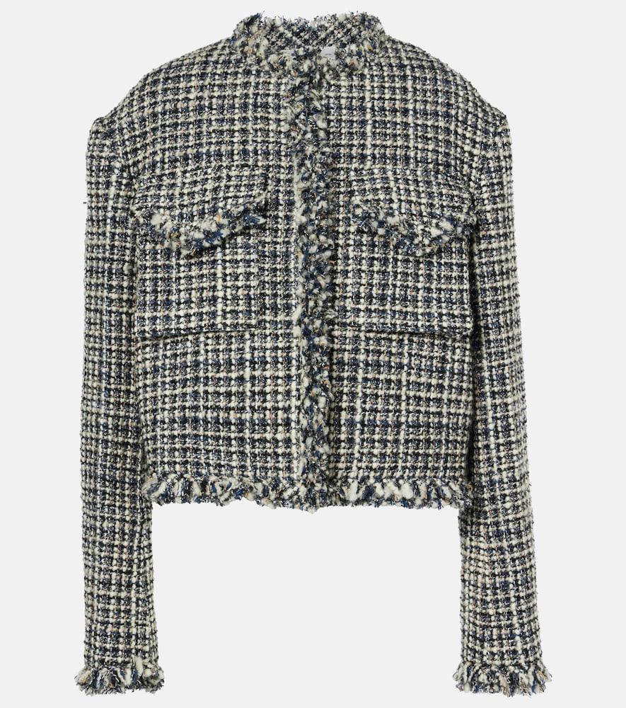 sacai wool-blend tweed jacket