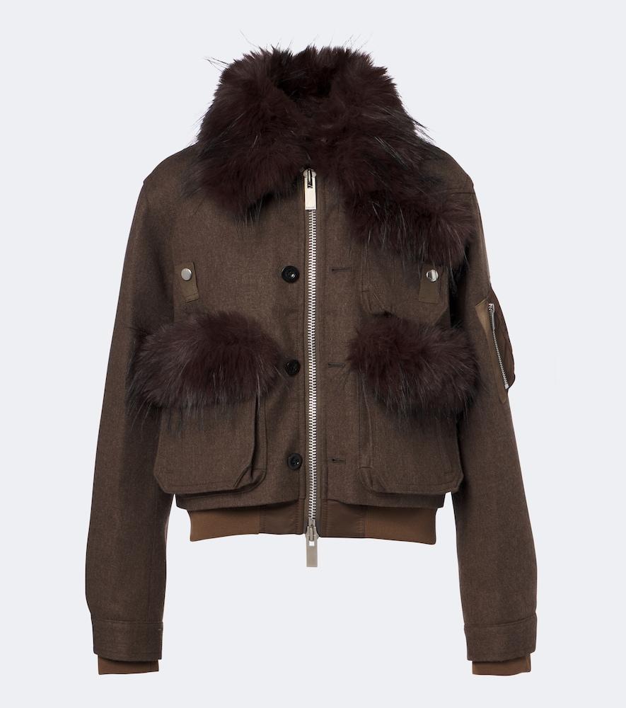 sacai wool blouson jacket