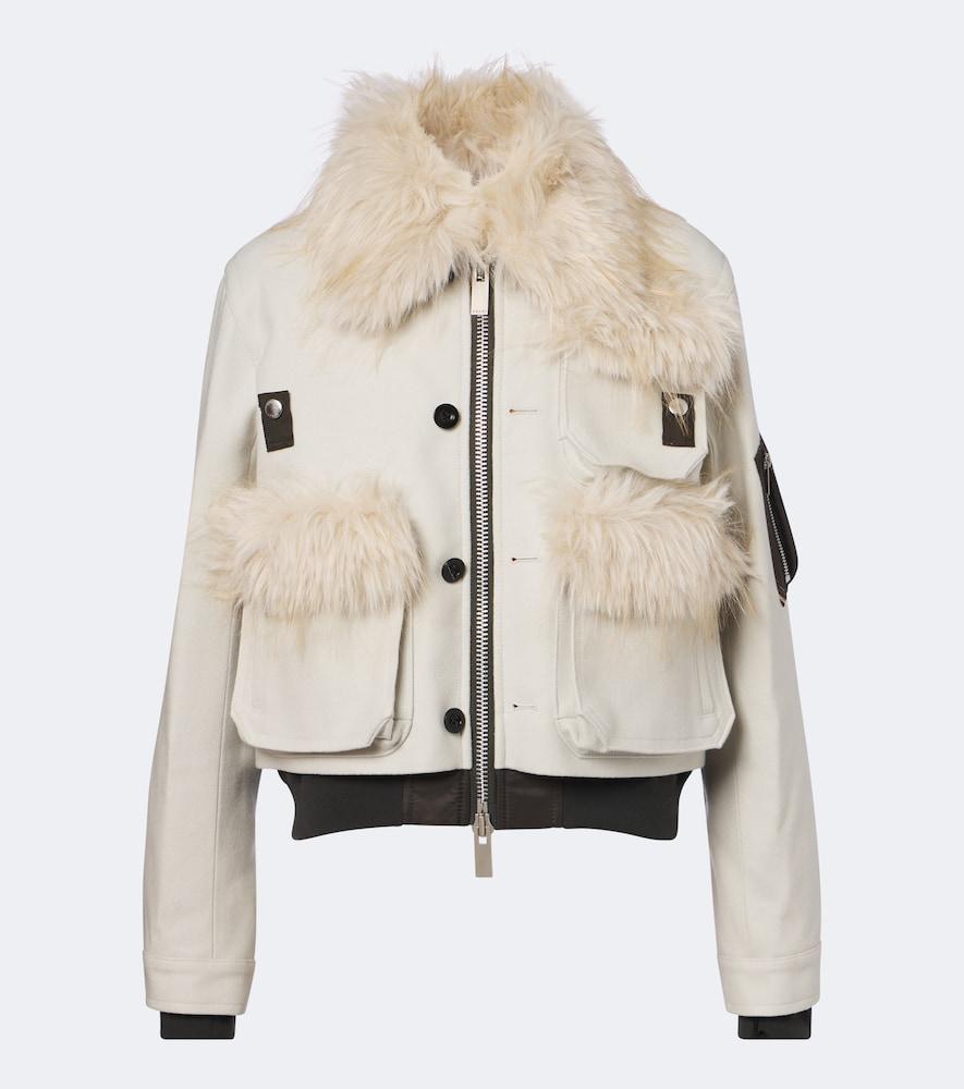 sacai wool blouson jacket