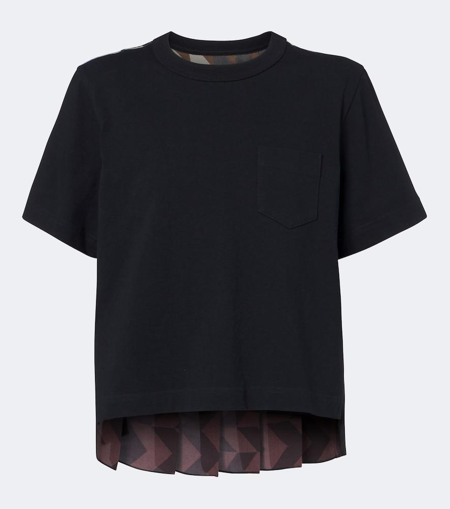 sacai x a. p.c. pleated cotton t-shirt