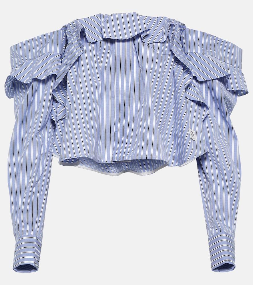 sacai x thomas mason striped cotton shirt