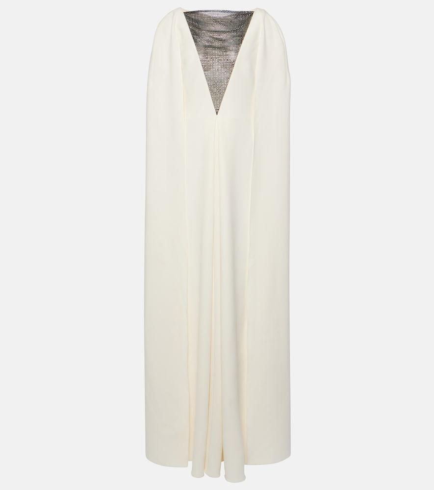 safiyaa abrielle embellished caped gown