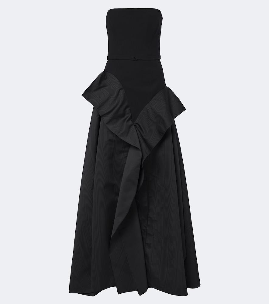 safiyaa anneline ruffled strapless gown