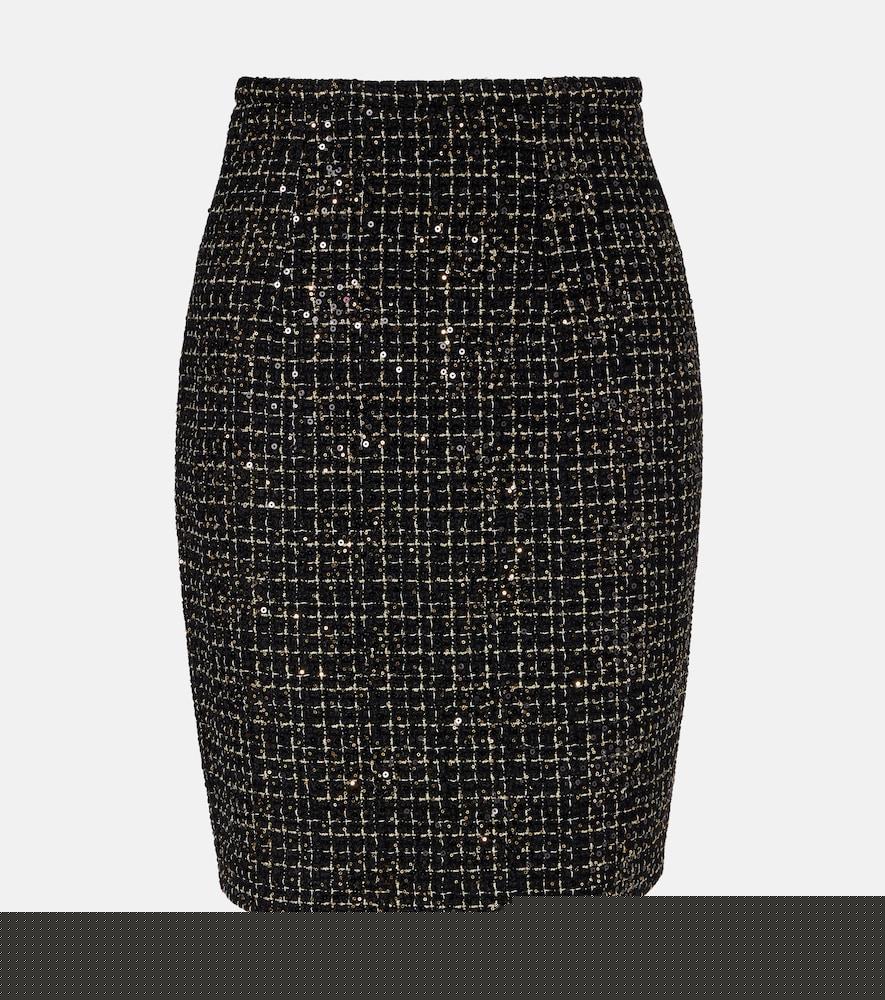 safiyaa ayaka sequined tweed pencil skirt