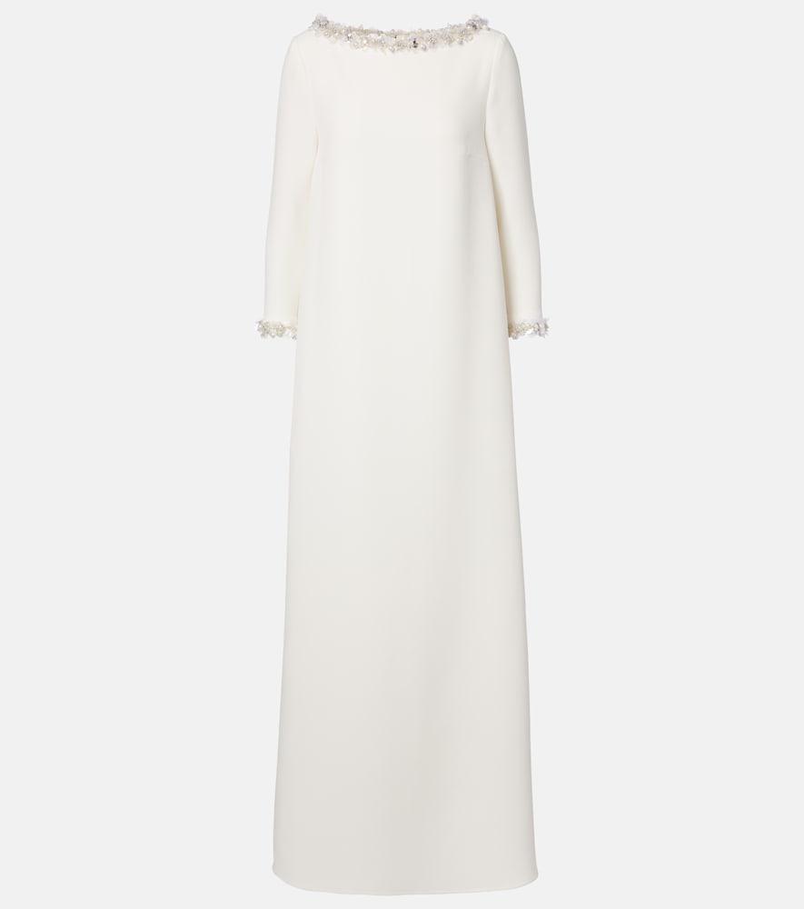 safiyaa bridal lanai embellished crêpe gown