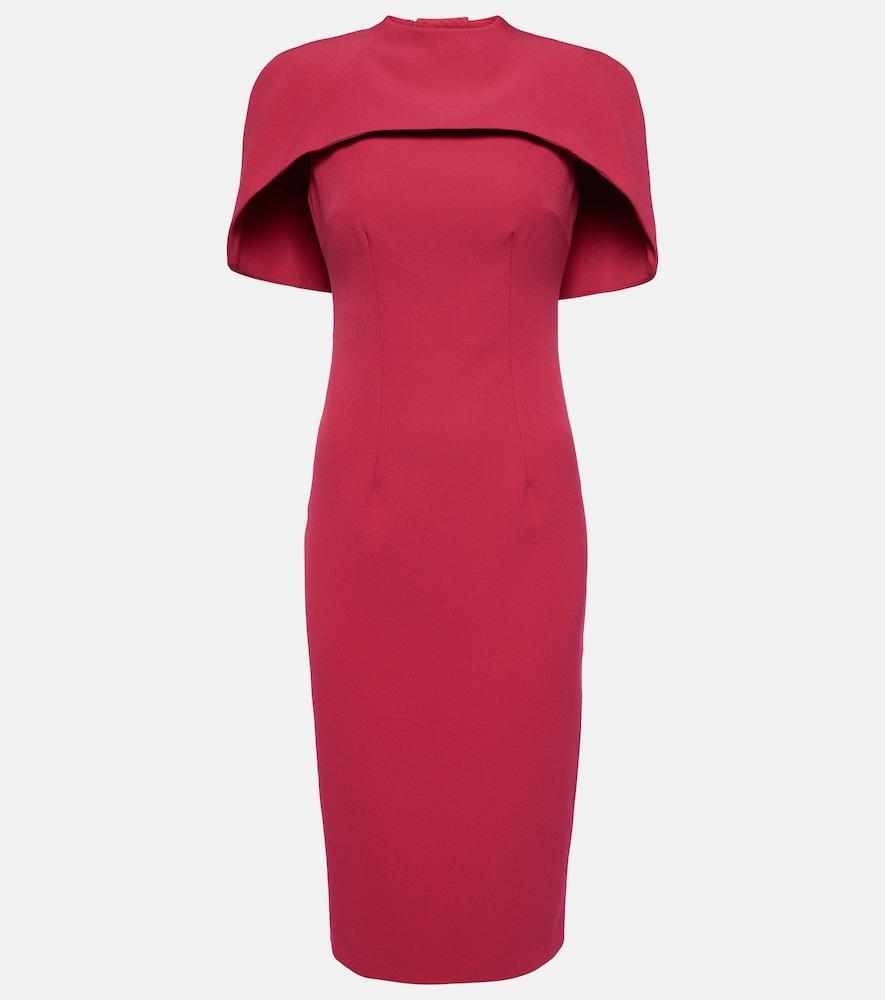 safiyaa caped midi dress