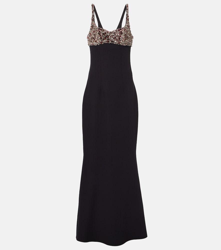 safiyaa crystal-embellished gown