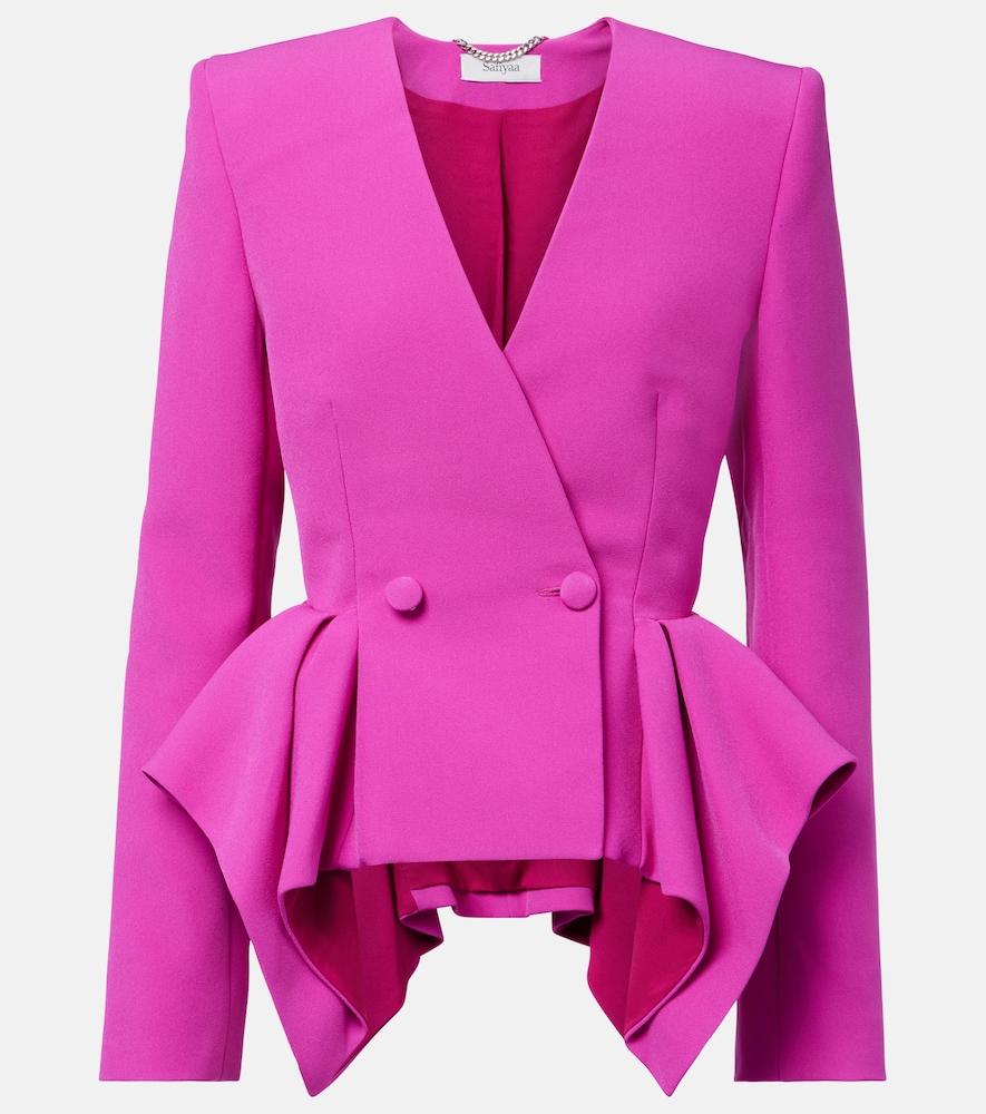 safiyaa double-breasted peplum blazer