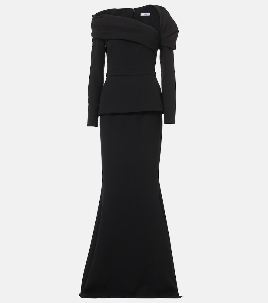 safiyaa draped gown