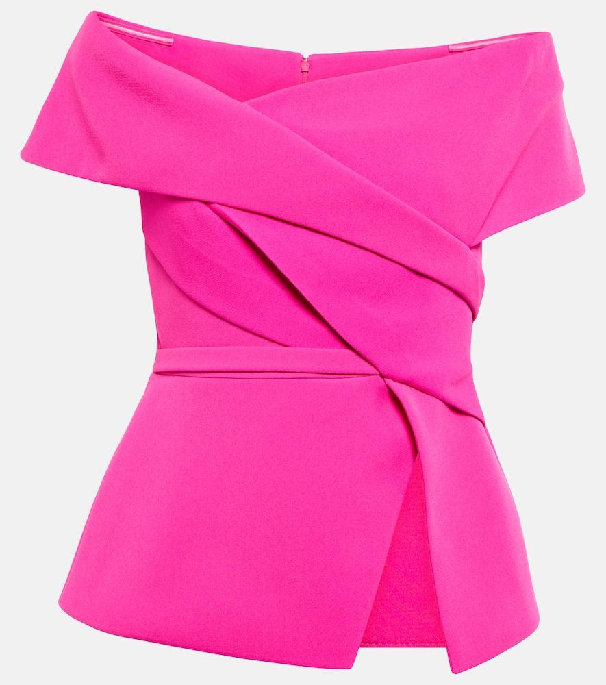 safiyaa eimear off-shoulder crêpe top