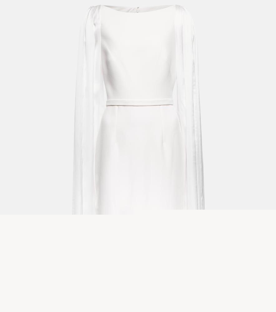 safiyaa essiah crêpe and satin midi dress