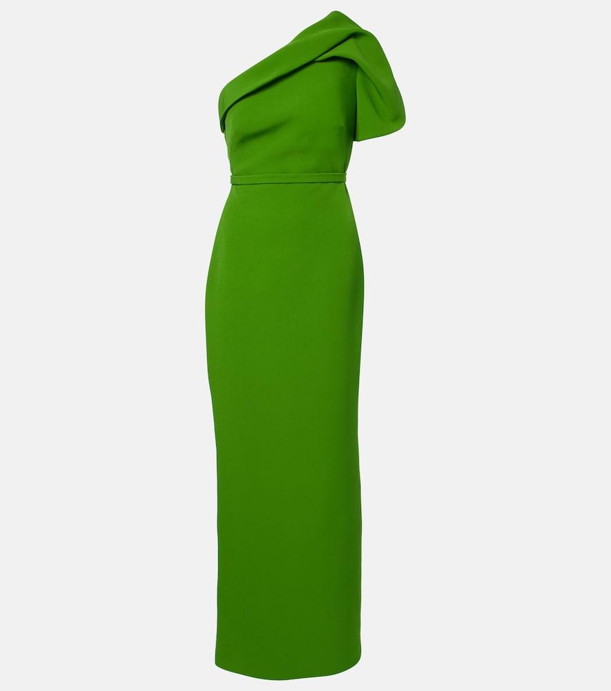 safiyaa one-shoulder crêpe gown