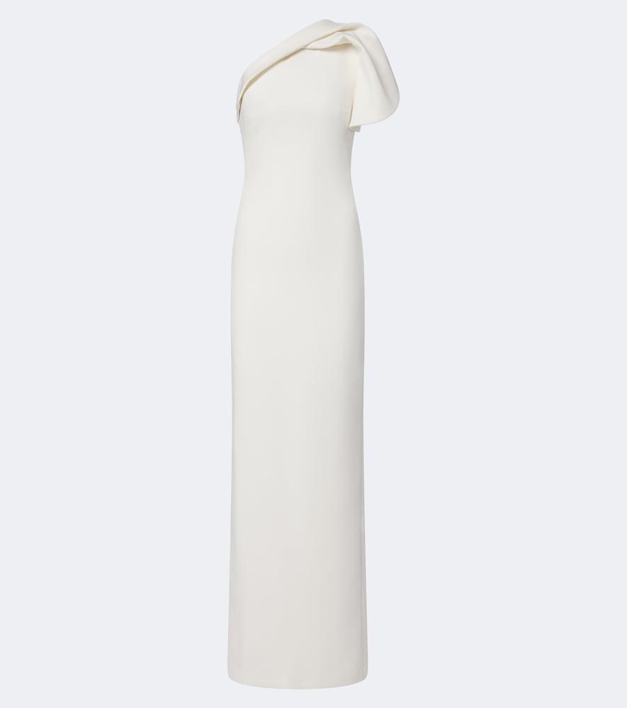 safiyaa one-shoulder crêpe gown