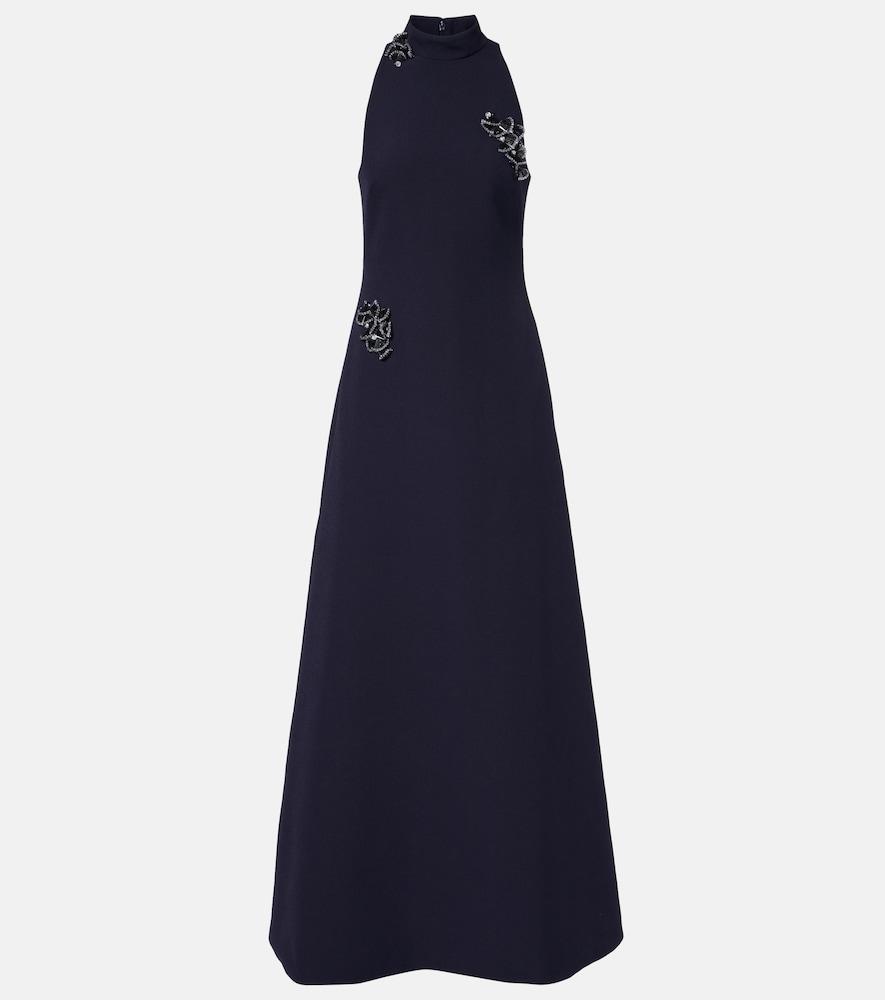 safiyaa priscilla embellished crêpe gown