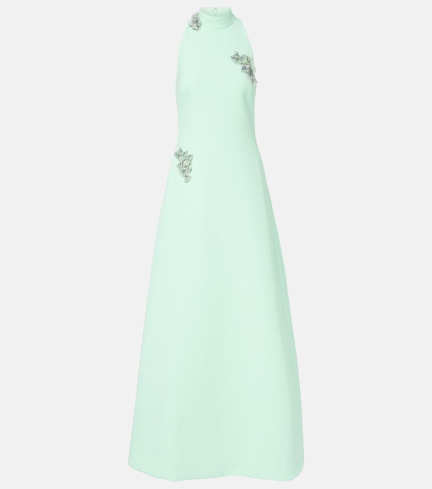 safiyaa priscilla embellished crêpe gown