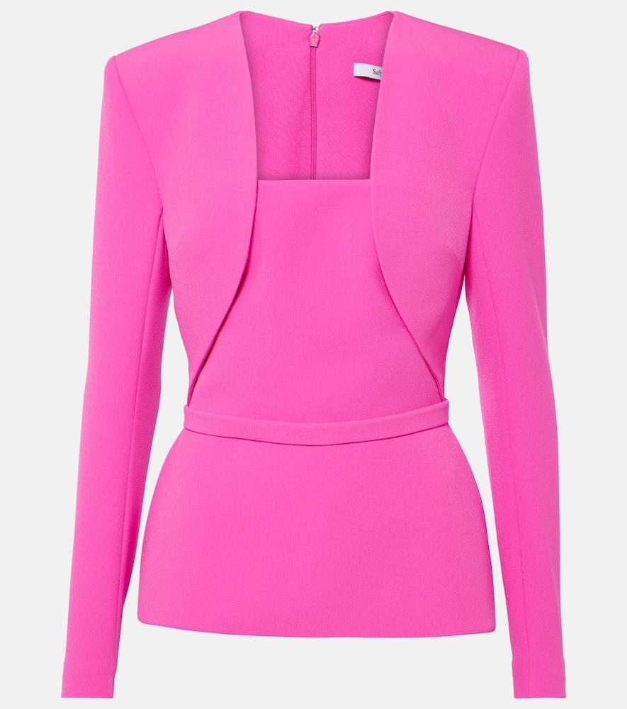 safiyaa samuela paneled crêpe top