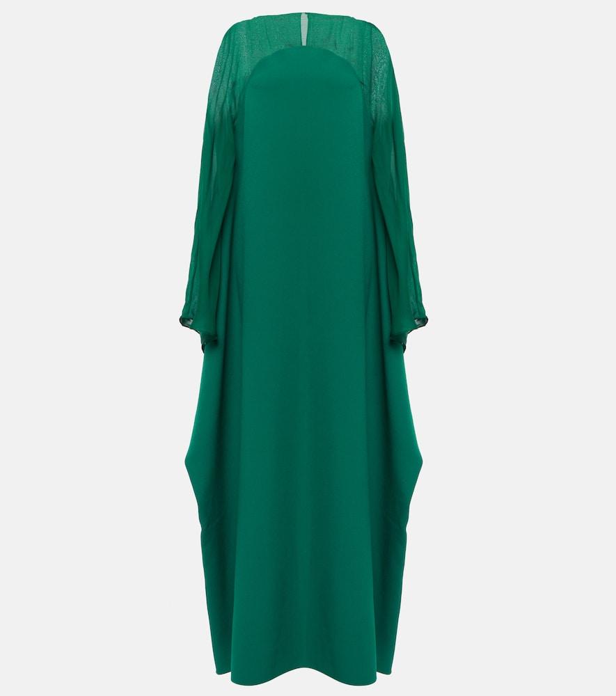 safiyaa silk-trimmed kaftan