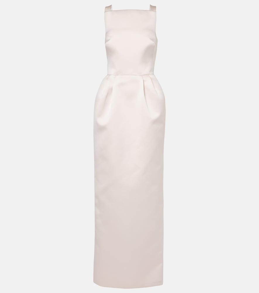 safiyaa trecchi embellished satin gown