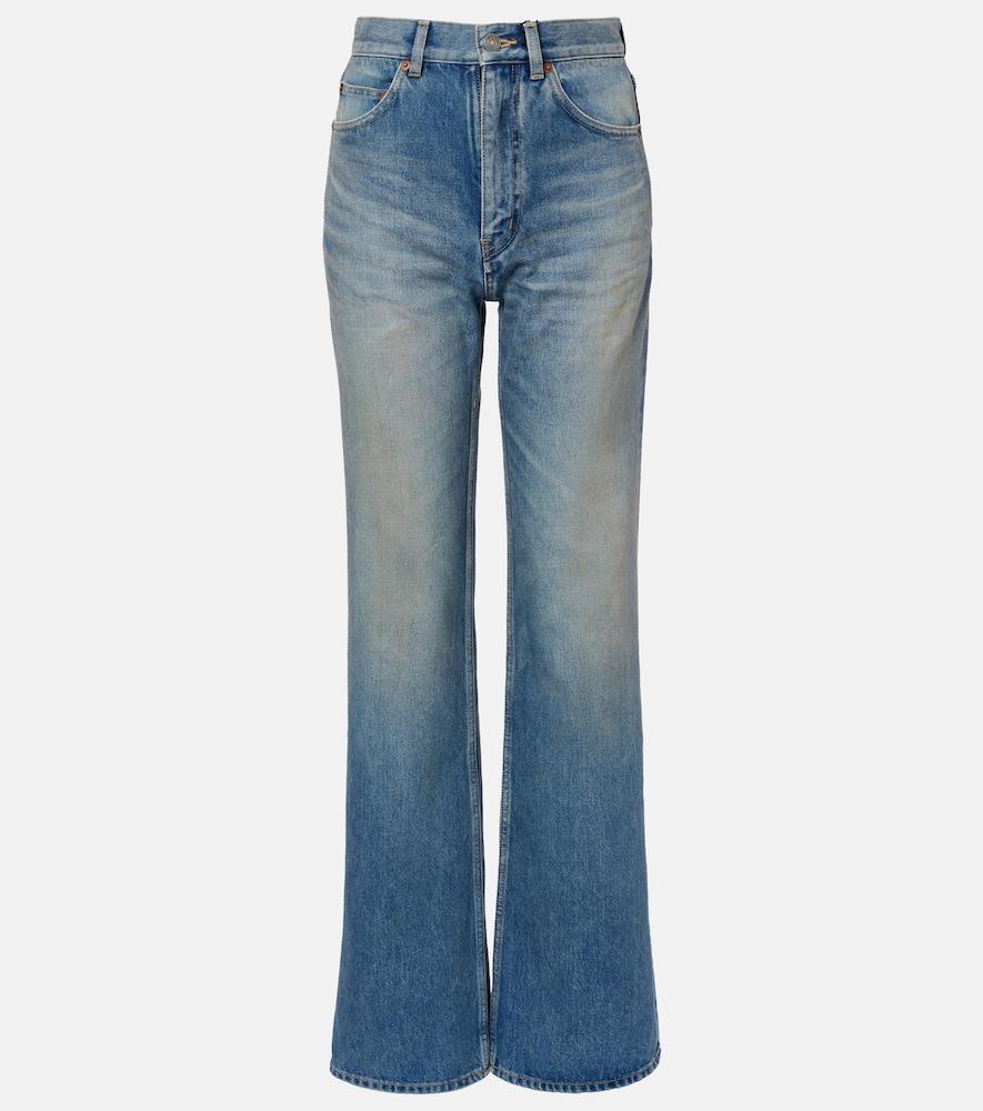 saint laurent 70's high-rise wide-leg jeans