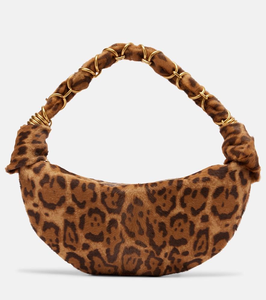 saint laurent amalia mini calf hair top-handle bag
