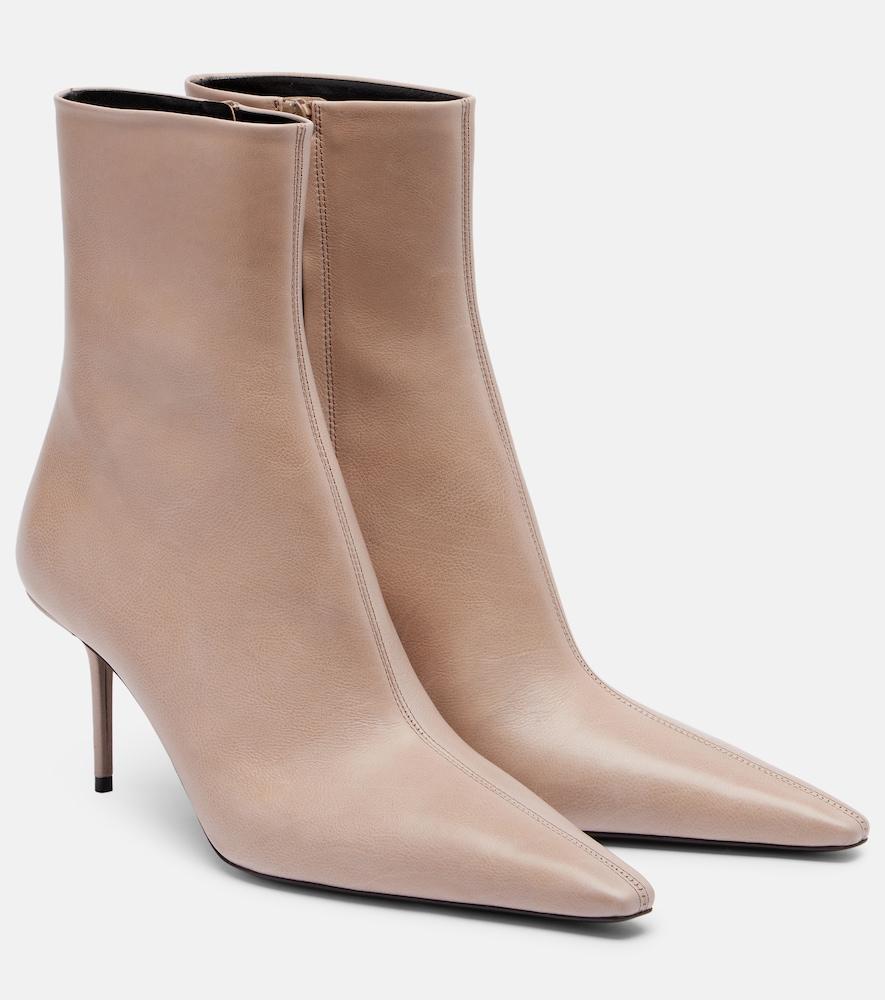 saint laurent ashley 75 leather ankle boots