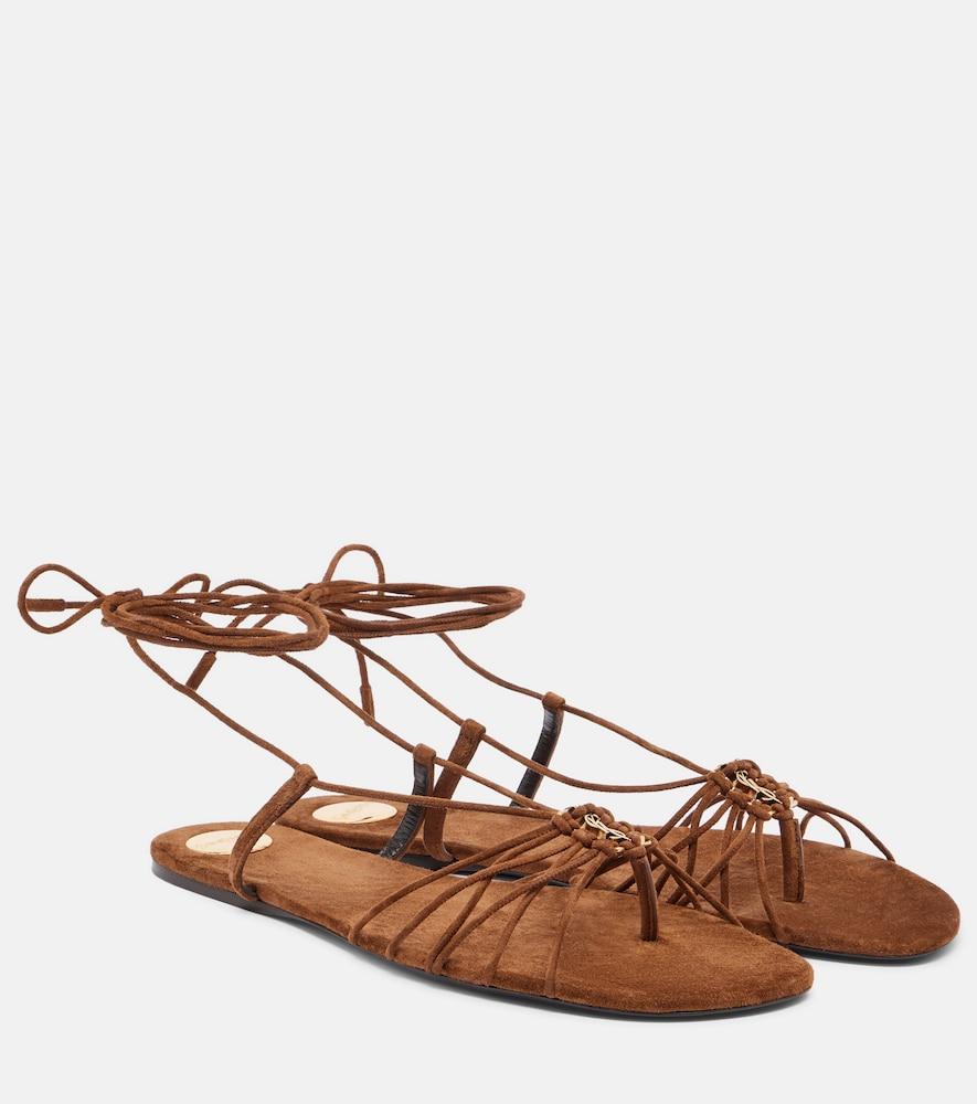 saint laurent babylone suede sandals